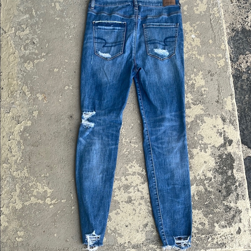 EUC American Eagle Outfitters Skinny highest rise Distressed jegging - Picture 11 of 16